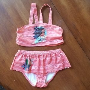 Disney Moana graphic2 PC swimsuit girls 9/10 coral